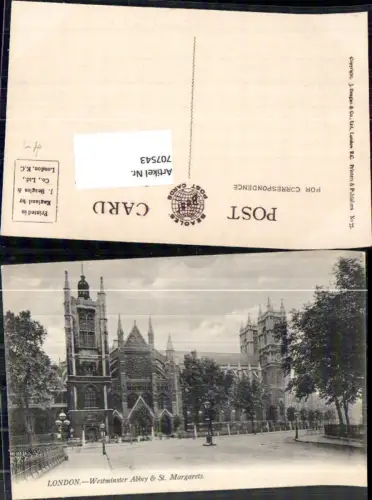 707543 London Westminster Abbey St. Margarets pub J. Beagles e Co. 77