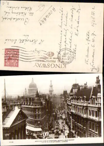 707573 London Birds Eye Cheapside Bow Church
