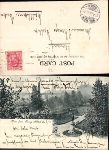 707586 London Savoy Hotel View 1904 Stp. Müllheim Baden