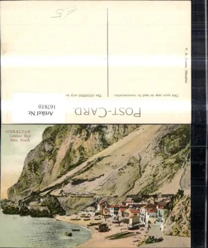 167810,Gibraltar Catalan Bay from North Hafen Küste Britisches Überseegebiet