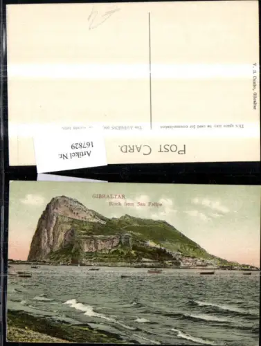 167829,Gibraltar Rock from San Felipe Boote Insel Britisches Überseegebiet