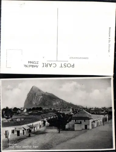 272944,Spanien Gibraltar Rock from Spanish Town Teilansicht Berg