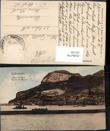 351193,Gibraltar Marinehafen Naval Harbour Teilansicht