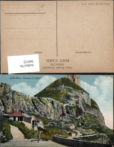 360122,Gibraltar Governors Cottage Haus Bergkulisse