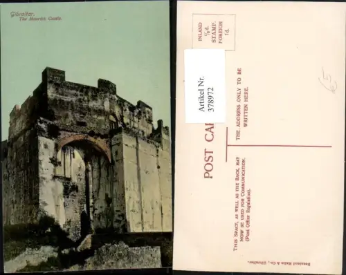 378972,Gibraltar The Moorish Castle Maurische Burg