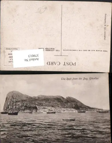 379013,Gibraltar The Rock from the Bay Segelschiff Boote