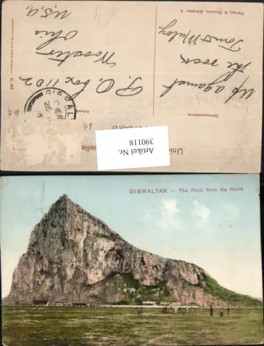 390118,Great Britain Gibraltar The Rock from the North Berg