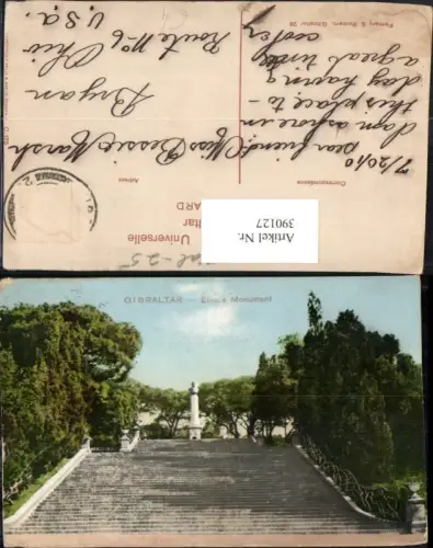 390127,Great Britain Gibraltar Elliots Monument Büste