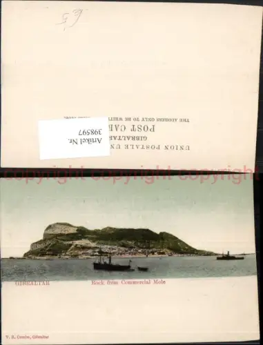 398597,Gibraltar Rock from Commercial Mole Dampfer