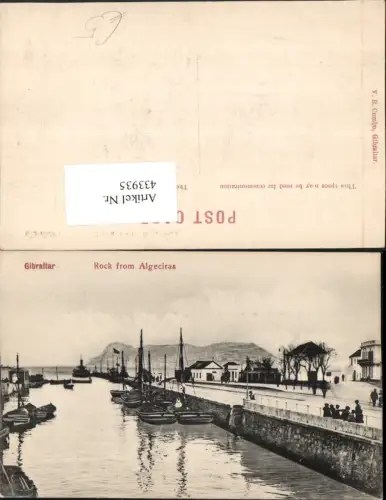 433935,Gibraltar Rock from Algeciras Hafen Boote