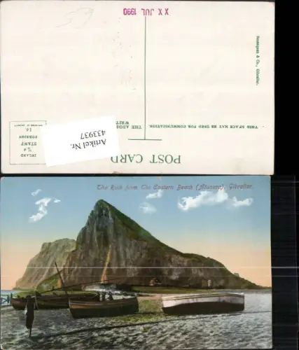 433937,Gibraltar The Rock from the Eastern Beach Atunara Boote Felsen