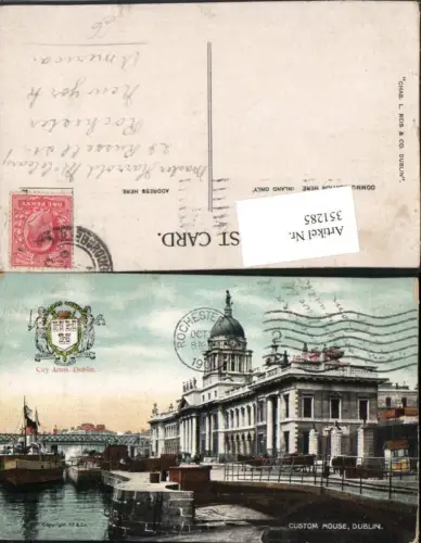 351285,Dublin Custom House Gebäude Dampfer