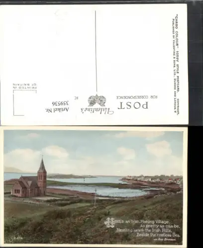 359536,Ireland Irland Irish fishing Village nestling neath the Irish Hills beside the restless Sea Kirche