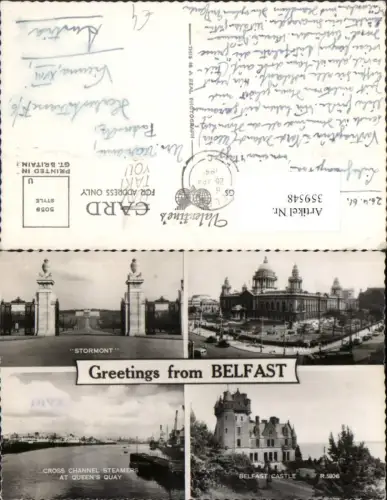 359548,Ireland Irland Belfast City Hall Rathaus Castle Schloss Stormont Quuens Quay Mehrbildkarte