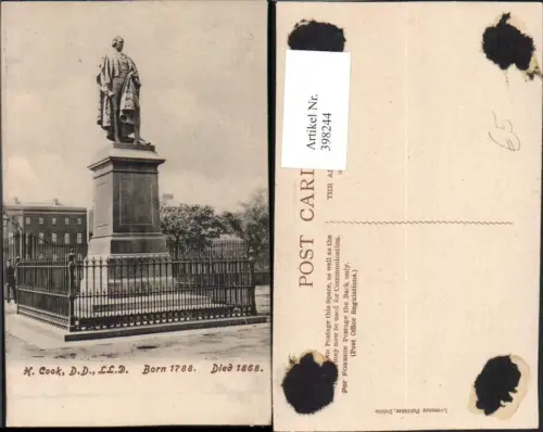 398244,Ireland Dublin H. Cook Denkmal Statue