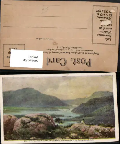 398271,Ireland County Kerry Three Lakes of Killarney Seen