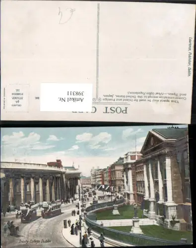 398311,Ireland Dublin Trinity College Schule Straßenbahnen