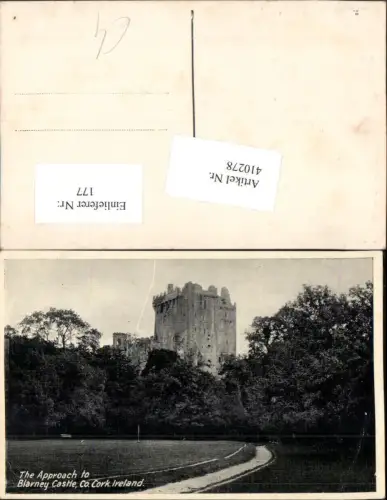 410278,Ireland Approach to Blarney Castle Burg Turm