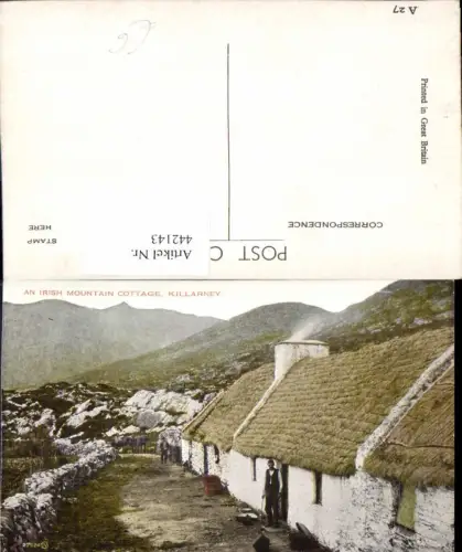 442143,Ireland Killarney Irish Mountain Cottage Haus Bergkulisse