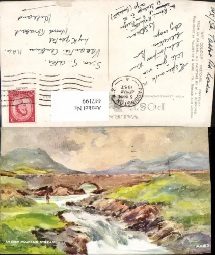 447199,Künstler AK William J. Burrows Ireland Irish Mountain stream Landschaft