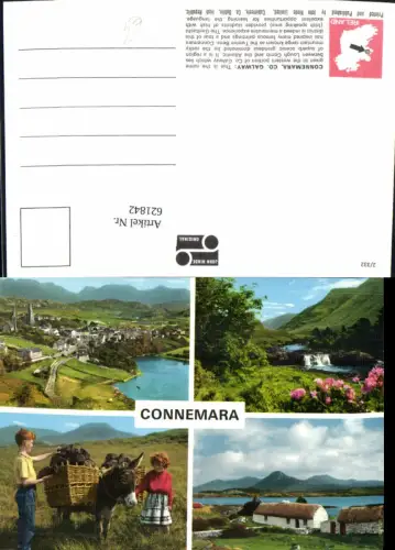 621842,Mehrbild Ak Connemara Galway Esel m. Torf Irland Ireland