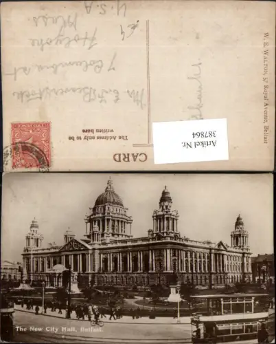 387864,Great Britain Northern Ireland Belfast New City Hall Rathaus Straßenbahn