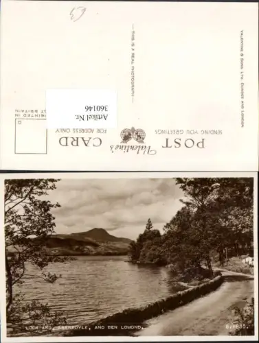 360146,Scotland Stirling Aberfoyle Loch ard and Ben Lomond See