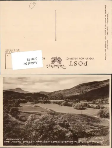 360148,Scotland Stirling Aberfoyle ForthValley and Ben Lomond from the Covenanters