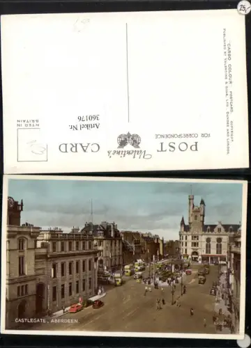360176,Scotland Aberdeen Castlegate Straßenansicht Doppeldecker Busse