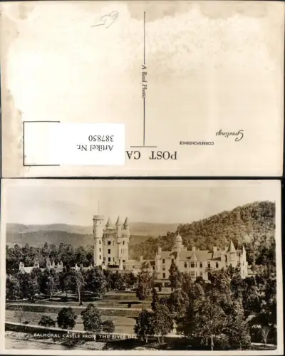 387850,Great Britain Scotland Balmoral Castle from the River Dee Schloss