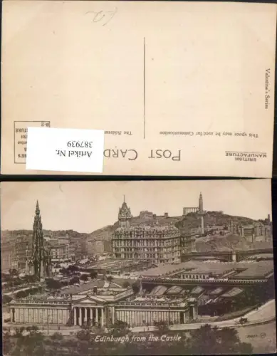 387939,Great Britain Scotland Edinburgh from the Castle Teilansicht