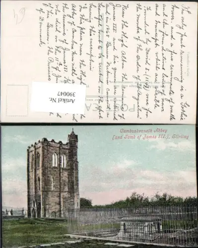 390047,Great Britain Scotland Stirling Cambuskenneth Abbey Tomb of James III Grabmal
