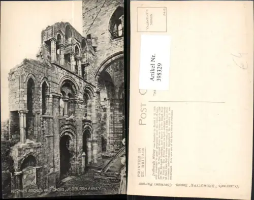 398329,Scotland Jedburgh Abbey Norman Arches and Choir Kloster Ruine