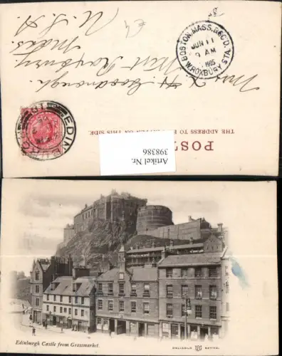 398386,Scotland Edinburgh Castle from Grassmarket Burg