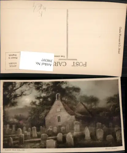 398397,Künstler AK Elmer Keene Scotland Ayr Alloway Auld Kirk Kirche Friedhof