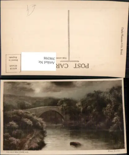 398398,Künstler AK Elmer Keene Scotland Ayr Auld Brig o Doon Brücke Fluss