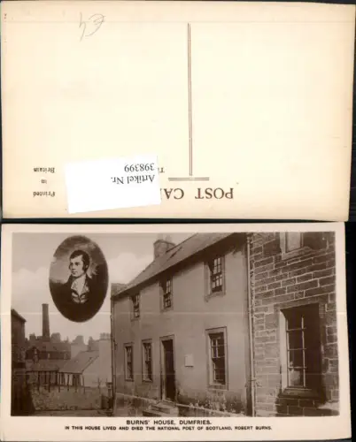 398399,Scotland Dumfries Burns House Haus Portrait Mehrbildkarte