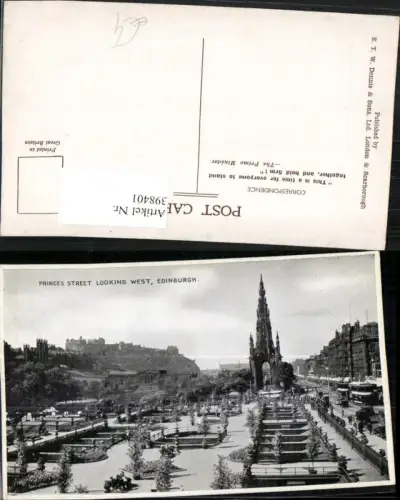 398401,Scotland Edinburgh Princes Street looking East Monument