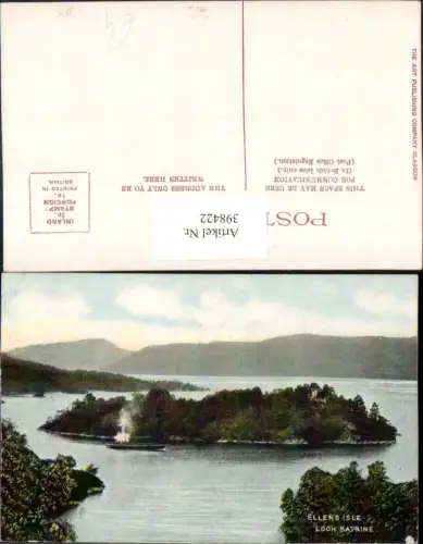 398422,Scotland Loch Katrine Ellens Isle Insel
