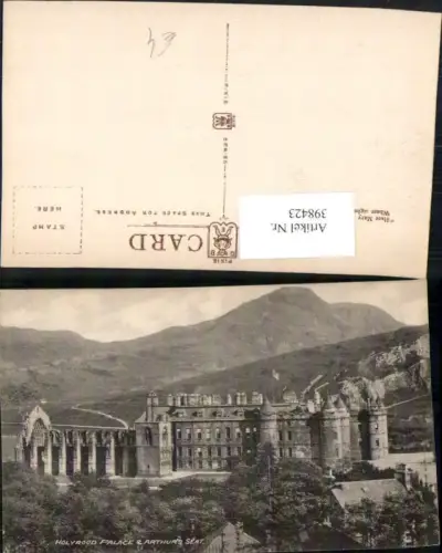 398423,Scotland Edinburgh Holyrood Palace and Arthurs Seat Schloss