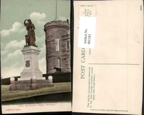 401381,Scotland Inverness Flora Macdonalds Statue Denkmal