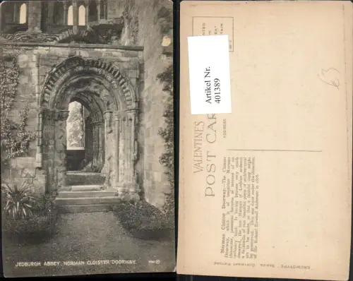 401389,Scotland Jedburgh Abbey Norman Cloister Doorway Kloster Portal
