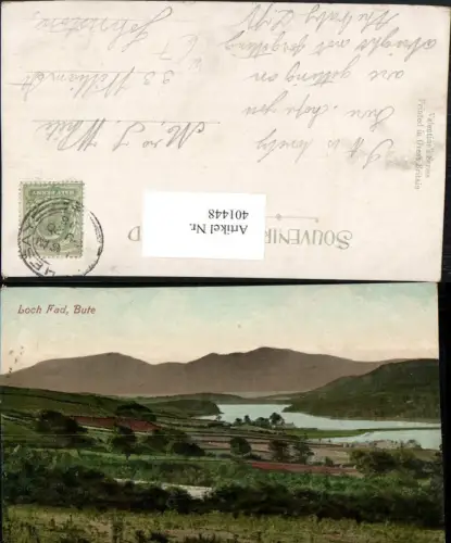 401448,Scotland Bute Loch Fad Landschaft Bergkulisse