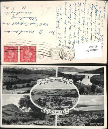 401465,Scotland Dingwall Totale Loch Garve Knock Farrell Mehrbildkarte