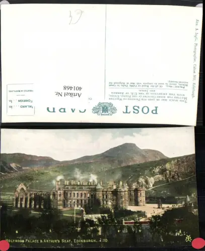 401468,Scotland Edinburgh Holyrood Palace and Arthurs Seat Schloss Bergkulisse