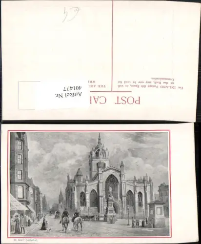 401477,Künstler AK Charles F. Allbon Scotland Edinburgh St. Giles Cathedral Kirche