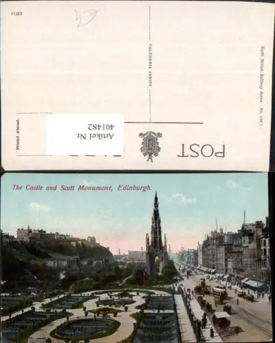 401482,Scotland Edinburgh Castle and Scott Monument Burg