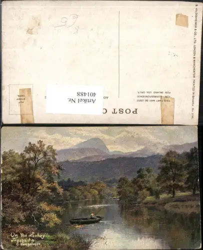 401488,Künstler AK Scotland Stirling Trossachs Longstaffe On the Lochay Fischer Boot