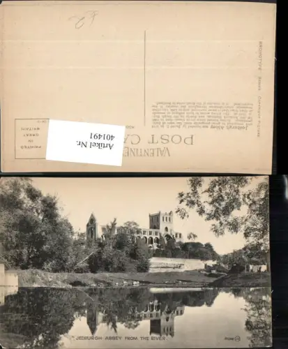 401491,Scotland Jedburgh Abbey from the River Abtei Fluss