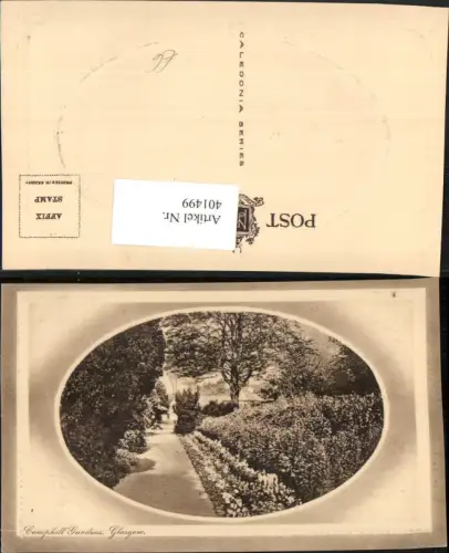 401499,Scotland Glasgow Camphill Gardens Garten Präge Passepartout